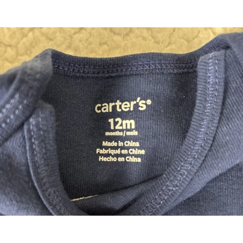 Carter’s Baby Boy Bodysuits 12M Lot of 2 – Cute Sayings